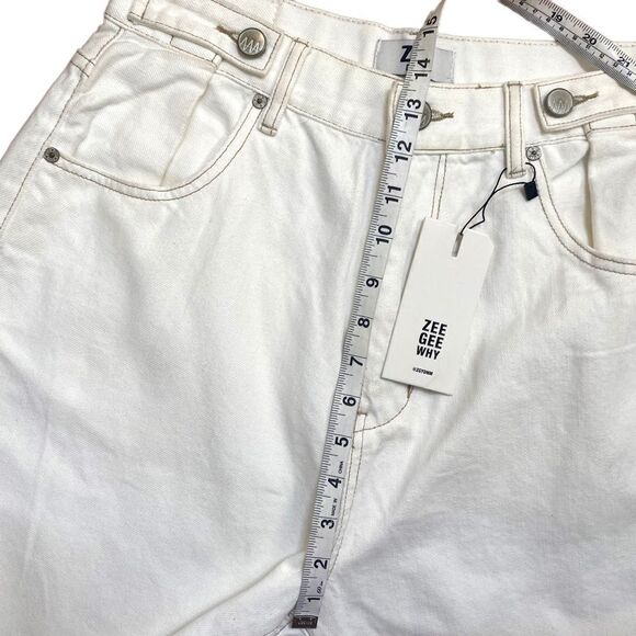 Ziggy Denim Hi & Loose Long Shorts- Coconut - Picture 13 of 14